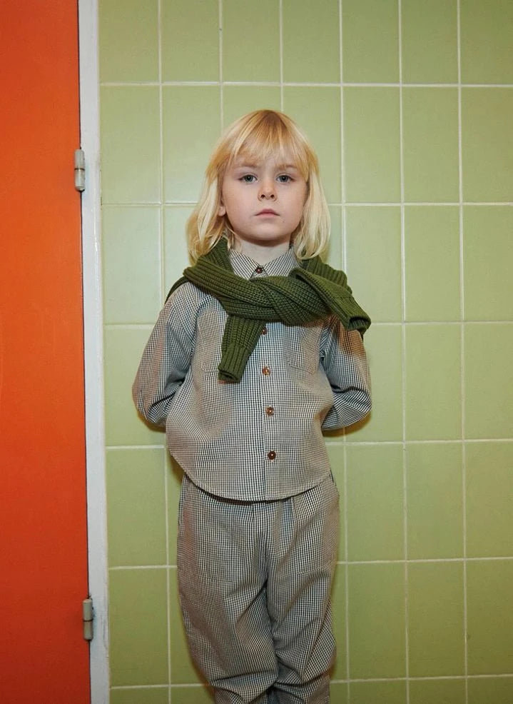 Copenhagen Colors - Karierte Hose aus Bio-Baumwolle | Braun