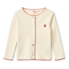 Flöss - Flora Fraise Pointelle Cardigan | Creme