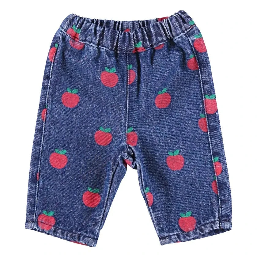 Bebe Organic - Minnie Baby-Jeans mit Apfelmuster | Blau