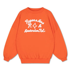 Repose AMS - Organic Cotton Rundhals-Sweatshirt | Orange