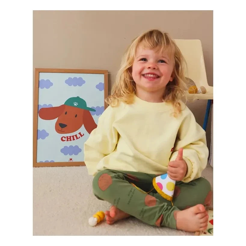 Ma petite vie - Ruhiger Hund Poster | Hellblau