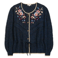 Louise Misha - Sandya Wolle Cardigan | Marineblau
