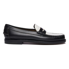 Sebago – Zweifarbiger klassischer Dan Mokassin | Schwarz/Weiß