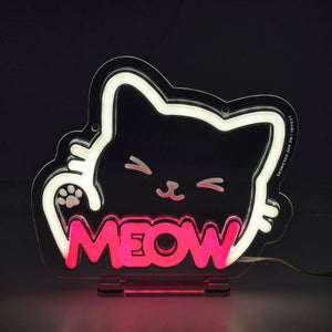 Legami - Mini Neon-Effekt LED-Schild - Es ist ein Schild Mini - Kitty