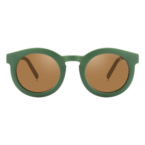 Grech & Co - Klassische Polarisierte Sonnenbrille aus Naturfasern | Khaki