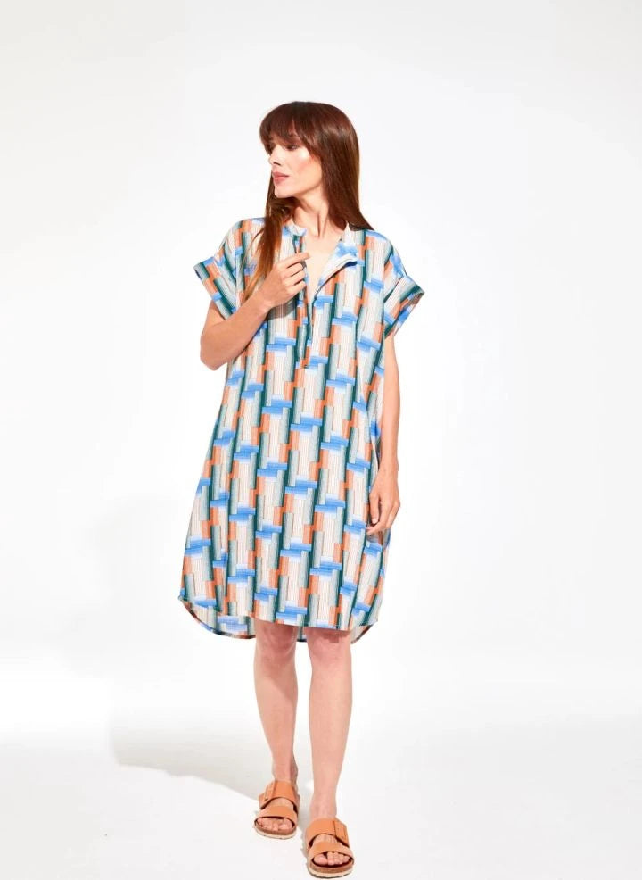 Mapoésie - Syracuse Echo Kleid | Blau