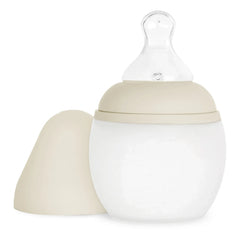 Elhée - Medizinisches Silikon-Babyfläschchen mit kiefergerechtem Sauger | Beige