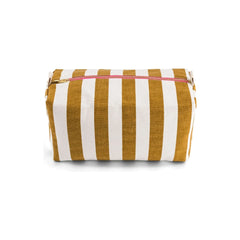 Rose in April - Gestreifte Kulturtasche | Karamell