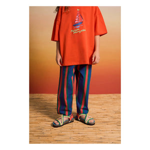 Maison Mangostan - Gestreifte Hose | Marineblau