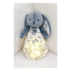 Tartine et Chocolat - Doudou Nachtlicht Augustin das Kaninchen Toile de Jouy | Blau