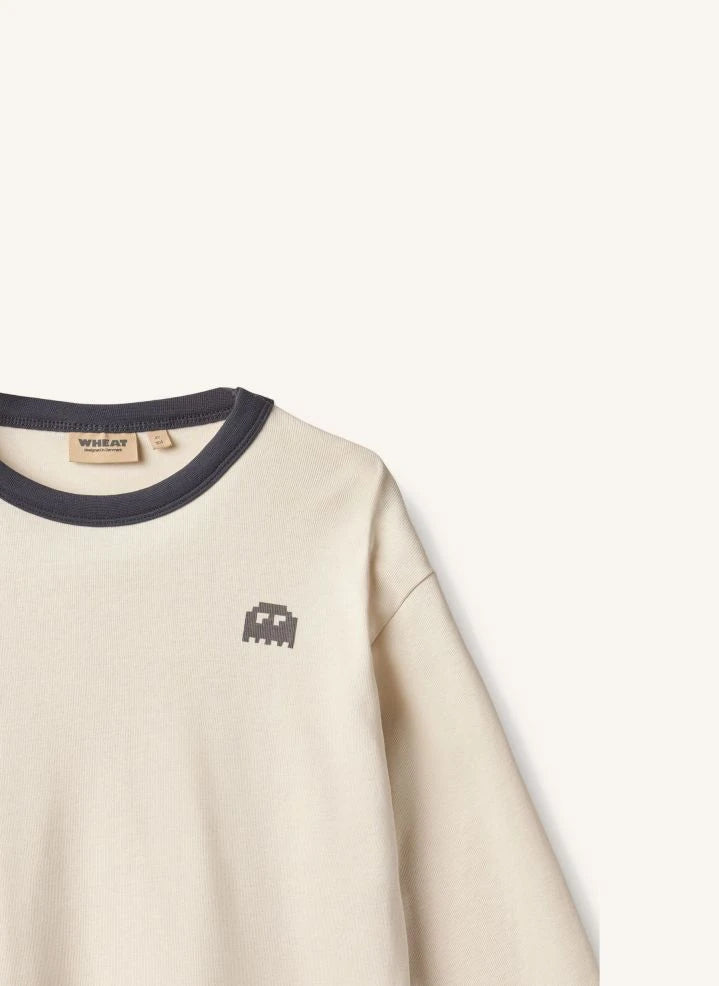 Wheat - Calvin Fantôme Bio-Baumwoll-T-Shirt | Offwhite