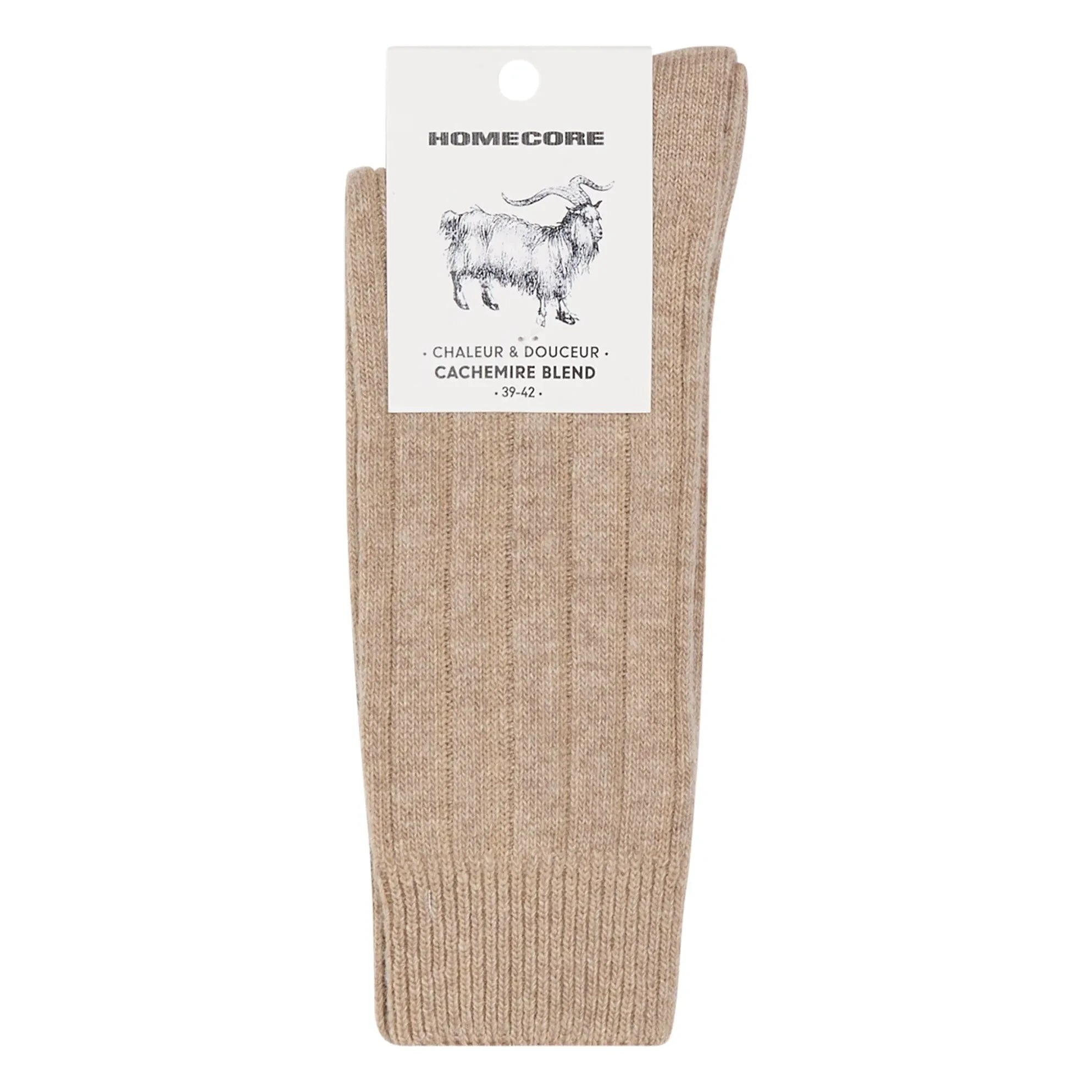 Homecore - Kaschmir-Socken | Hellbraun
