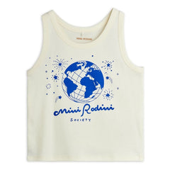Mini Rodini - Society Tanktop GOTS zertifizierte Bio-Baumwolle | Naturweiß