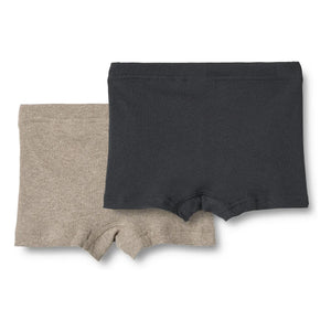 Wheat - 2er Pack Louis Coton Bio Boxer-Shorts | Schwarz