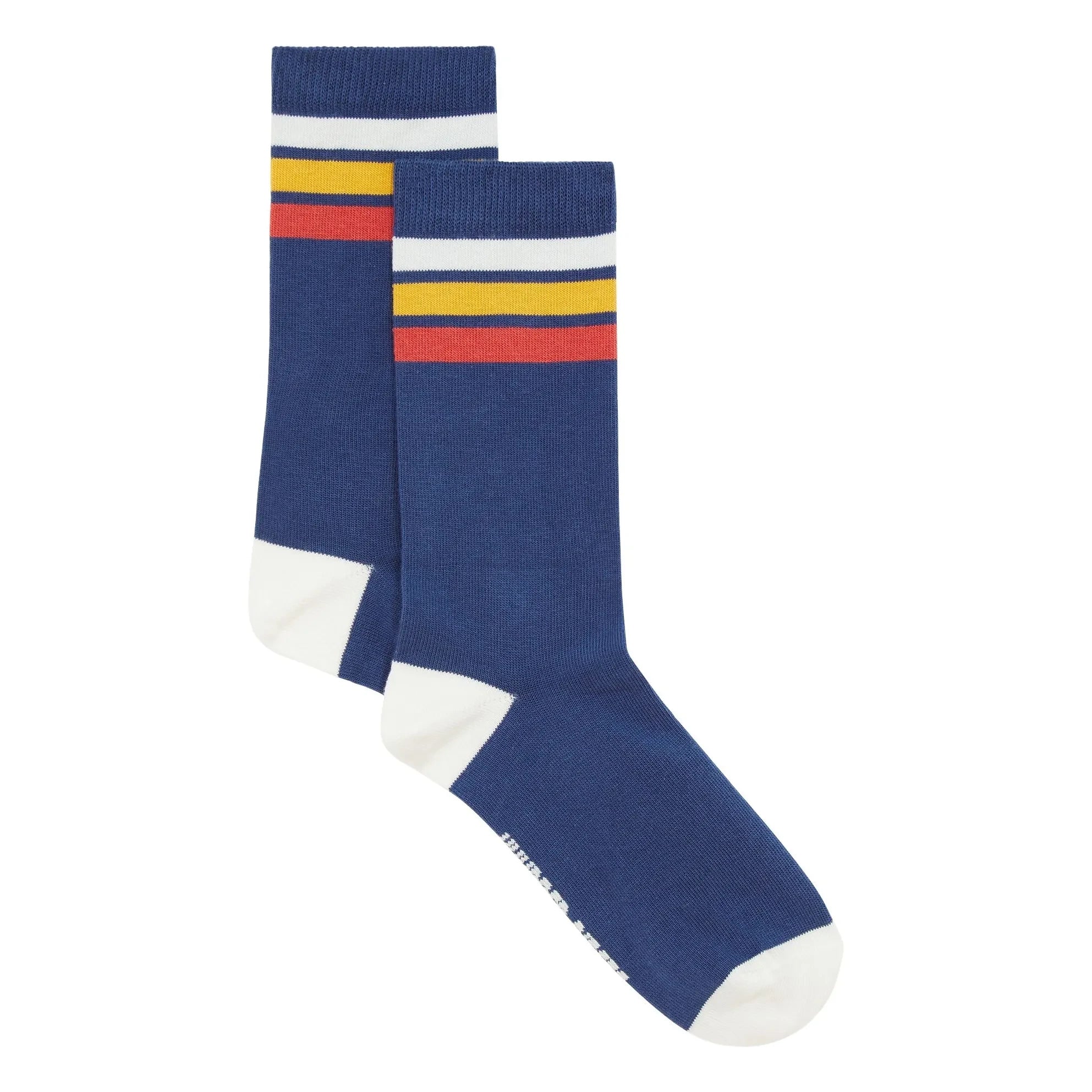 Hundred Pieces - CLASSIC STRIPES BLAUE SOCKEN | Ecru