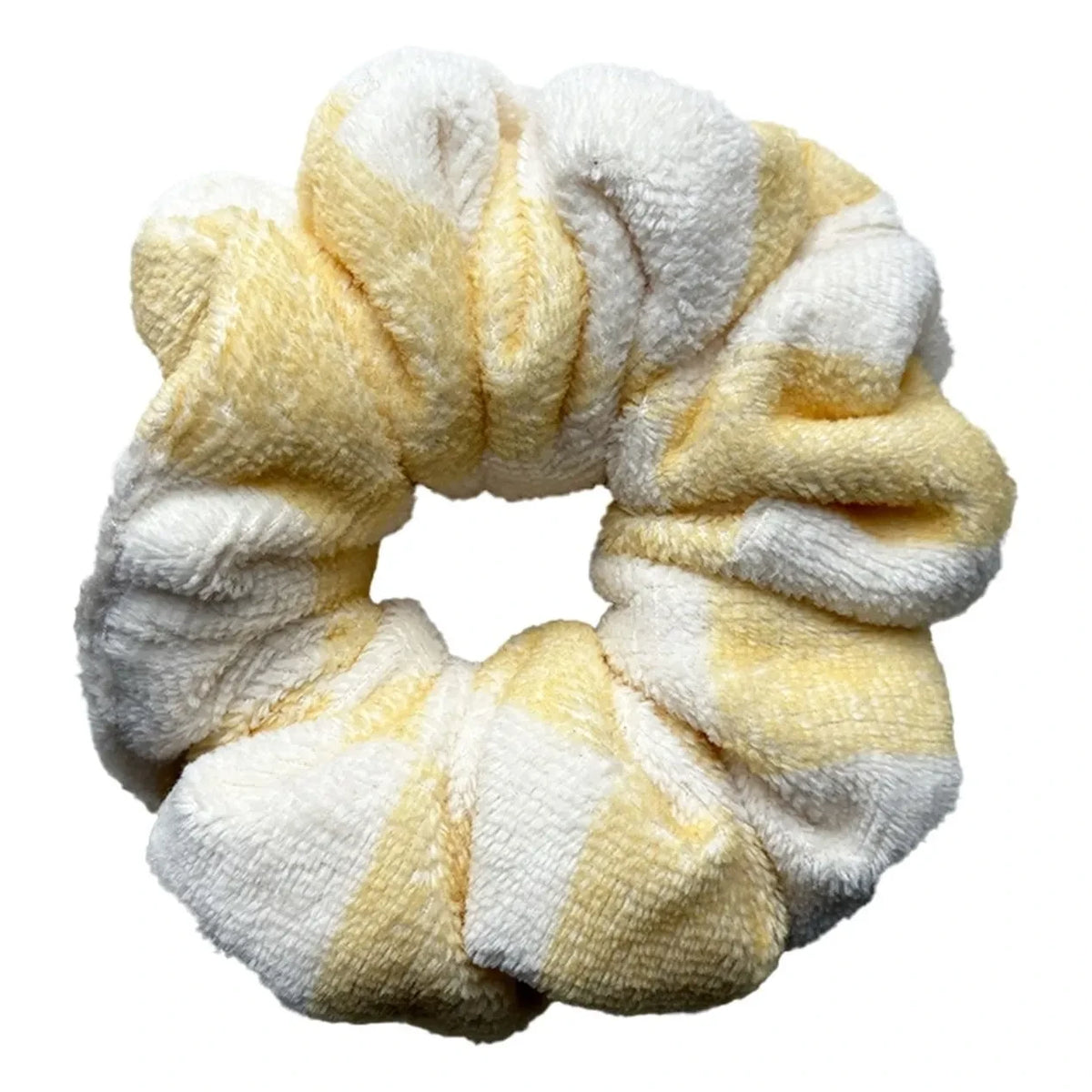 Jera Mini - Chouchou Karierter Frottee-Stoff | Blassgelb