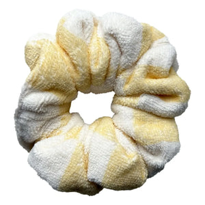 Jera Mini - Chouchou Karierter Frottee-Stoff | Blassgelb