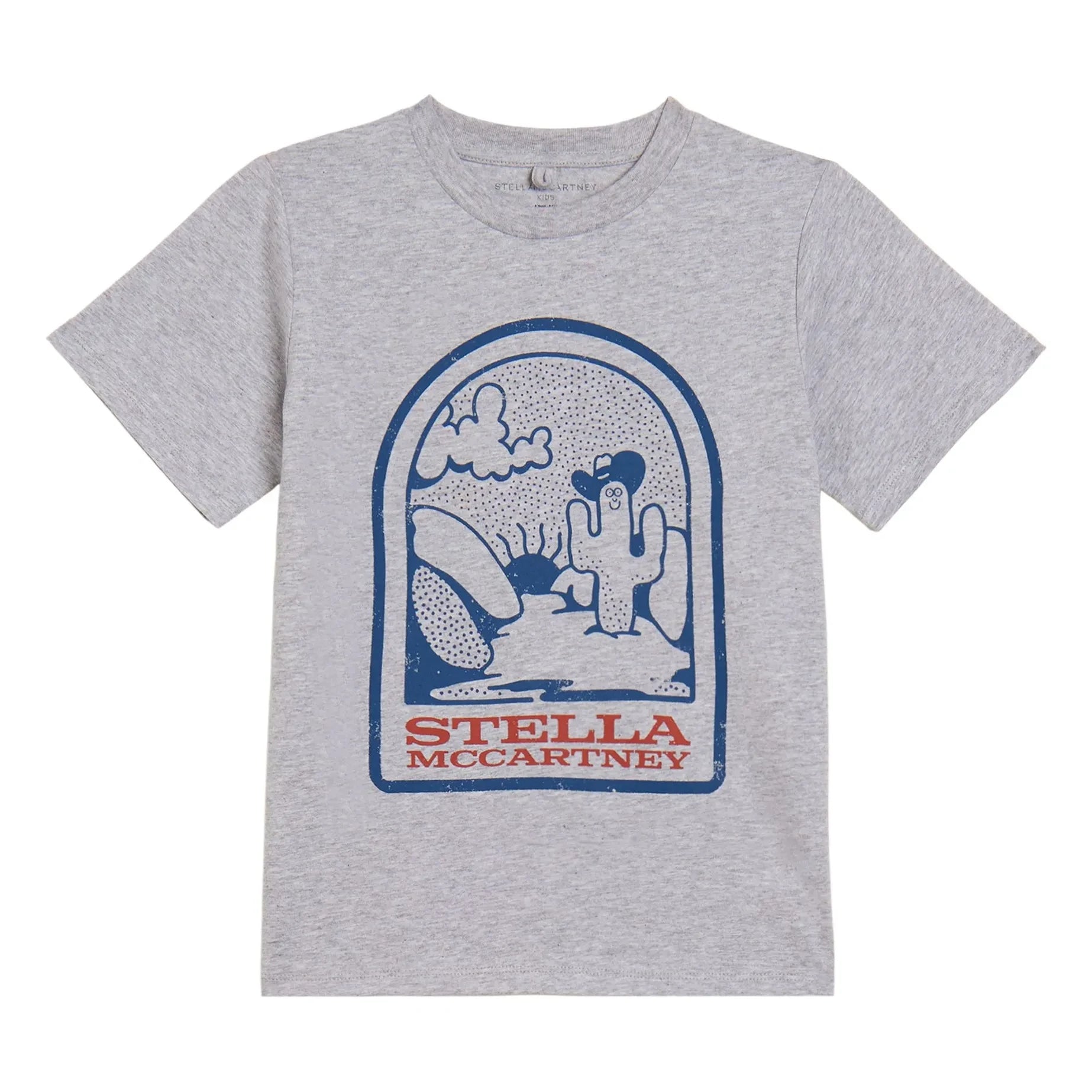 Stella McCartney Kids - Stella Cactus T-Shirt | Grau Meliert