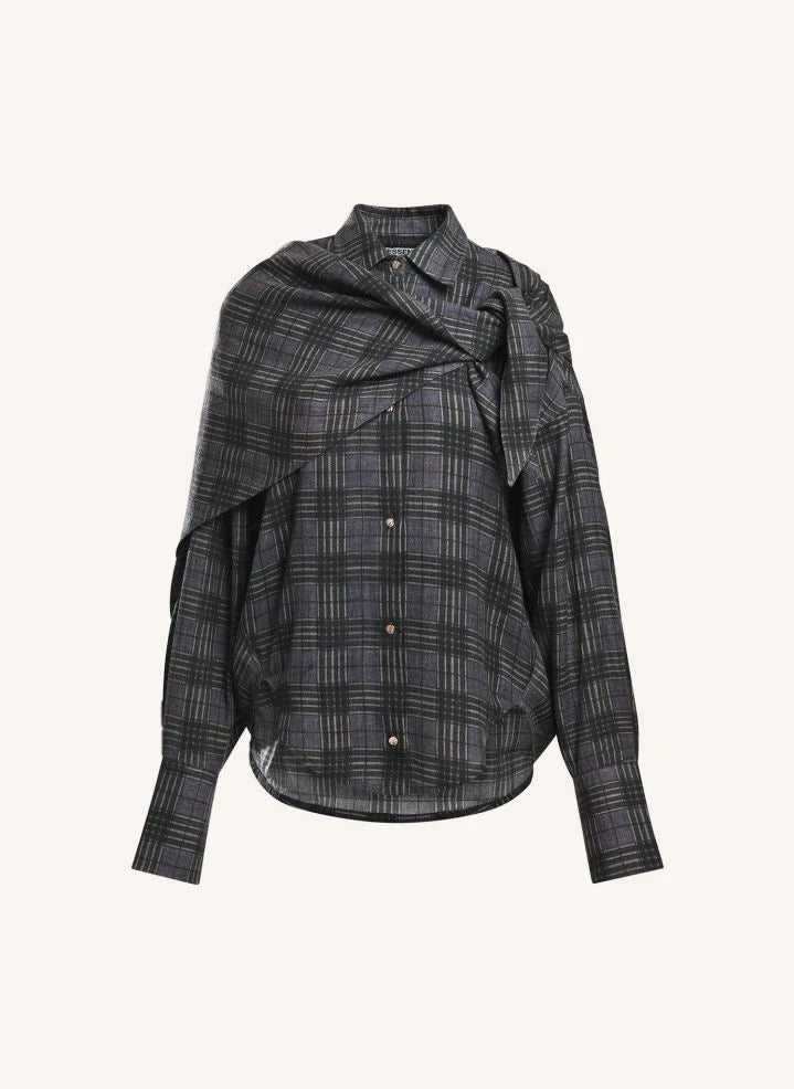Essentiel Antwerp - Kiss Oversized Schal-Hemd | Grau
