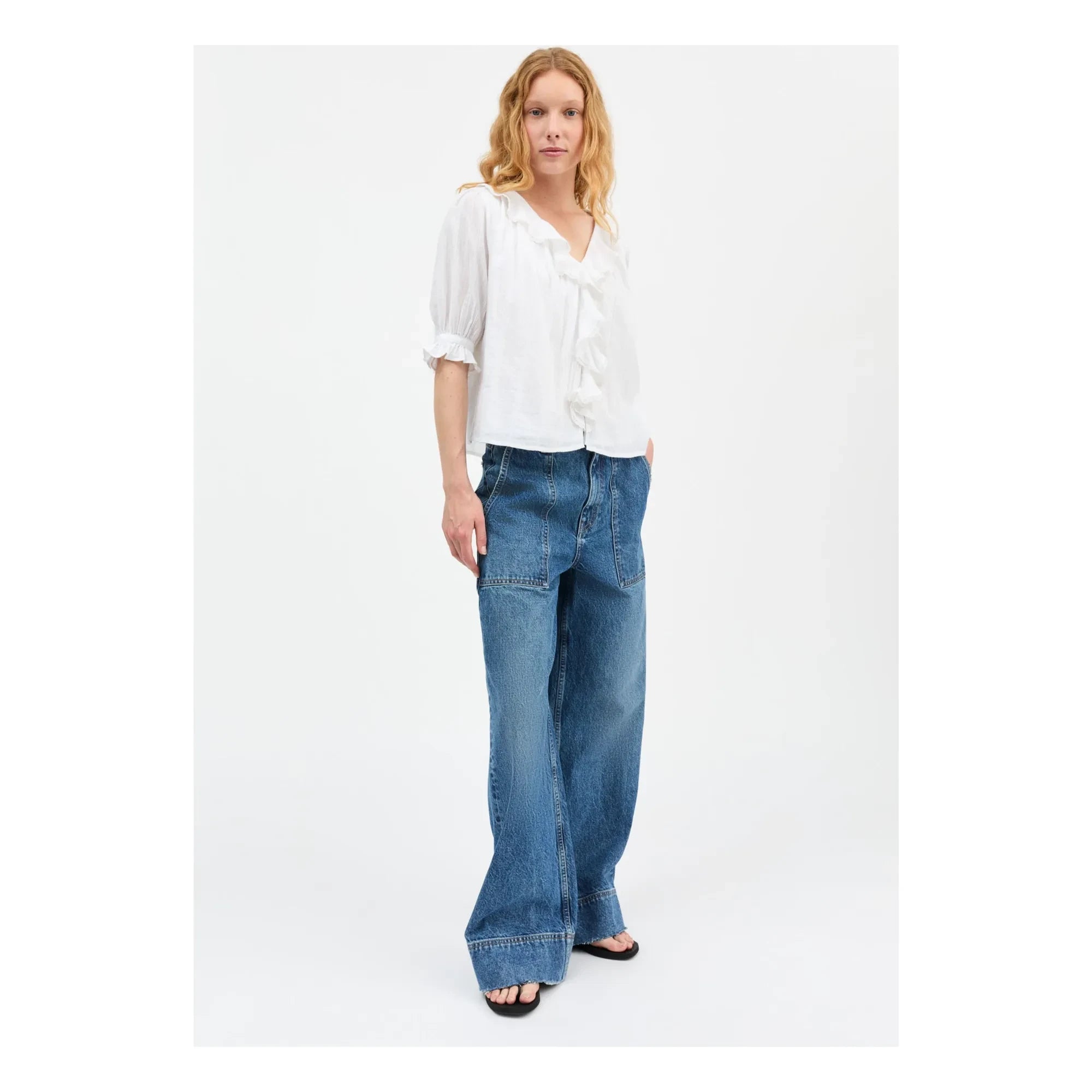 Skall Studio - Clea Baumwollbluse | Weiß
