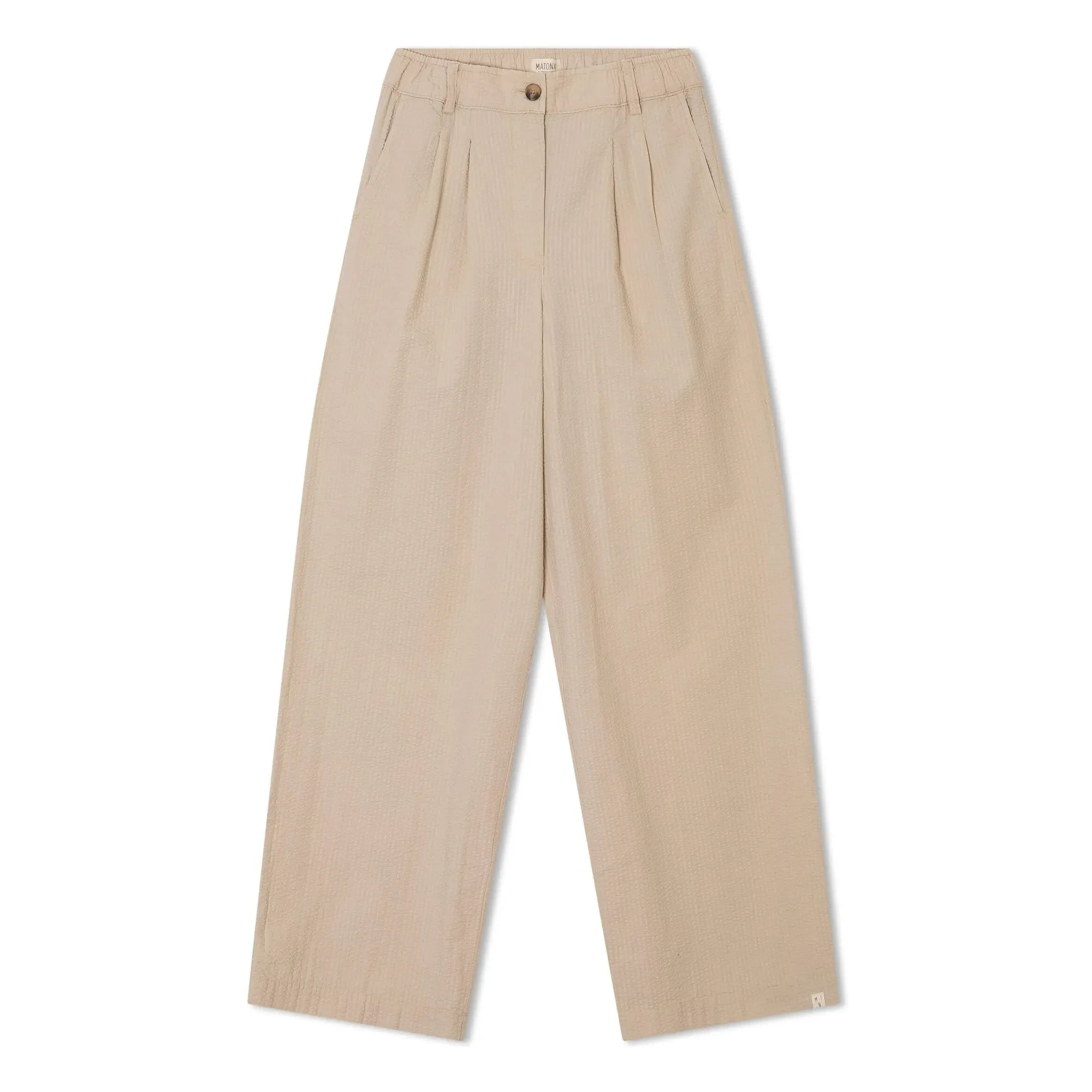Matona - Bio-Baumwollhose mit Falten | Sand