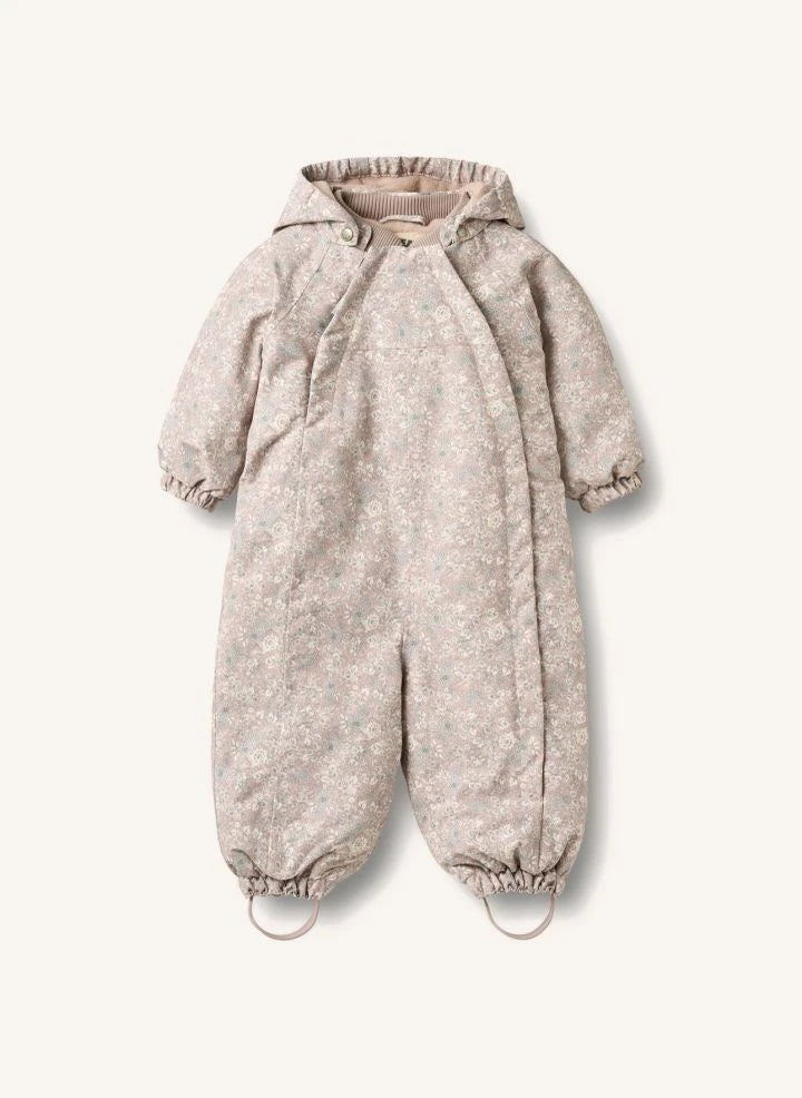 Wheat - Adi recycelte Faser Blumen Skioverall | Zartrosa