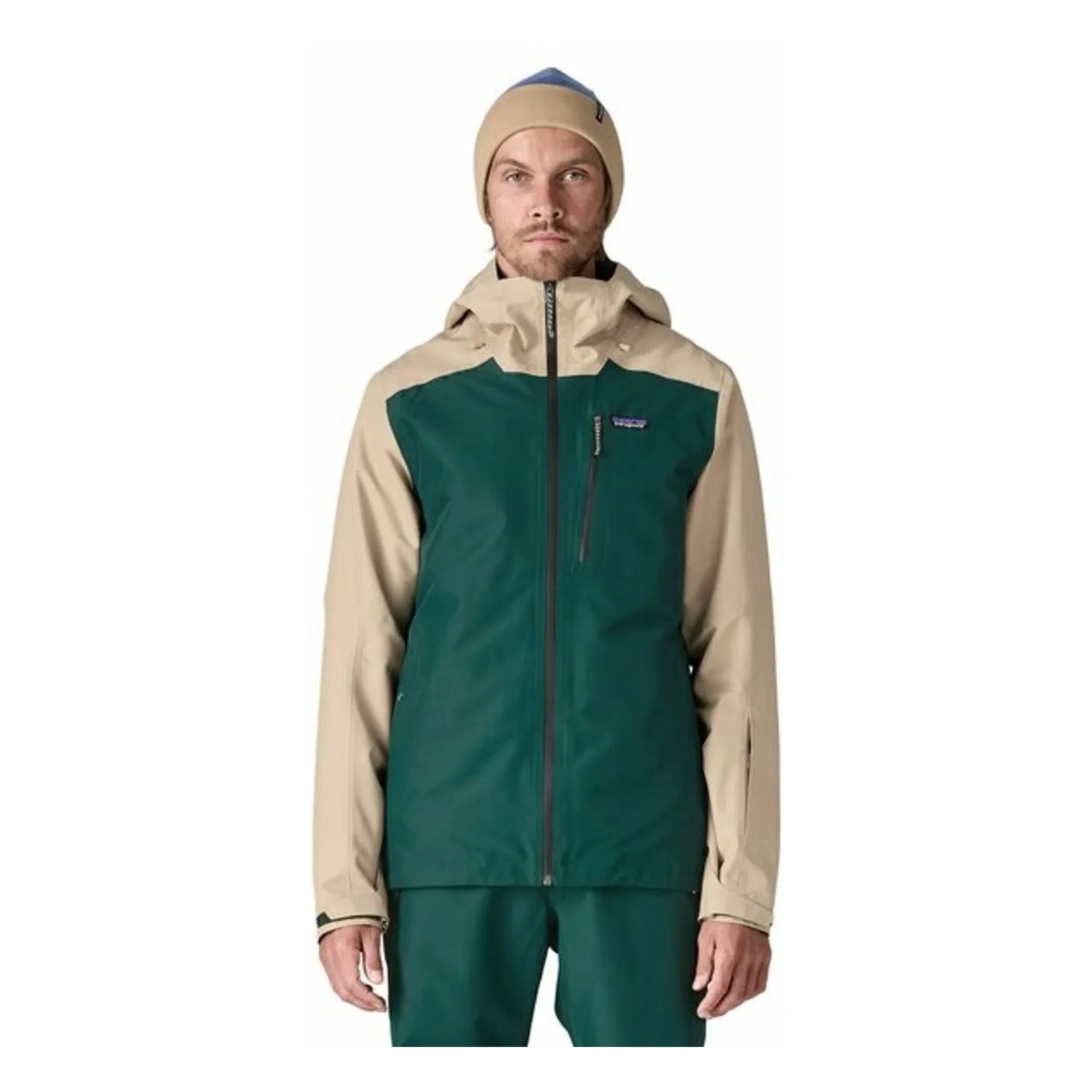 Patagonia - Yalıtımlı Powder Town Geri Dönüştürülmüş Elyaf Kayak Ceketi | Yeşil