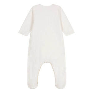 Petit Bateau - Fuchs Pyjama aus Bio-Baumwolle | Ecru