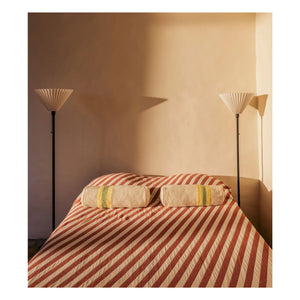 The Socialite Family - Adri gestreiftes Mohair-Kopfkissen | Gelb
