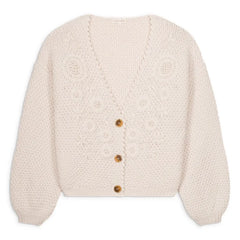 Louise Misha - Lomina Wollstrickjacke | Creme