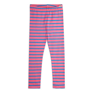 Mini Rodini - Gestreifte Leggings aus Bio-Baumwolle | Rosa
