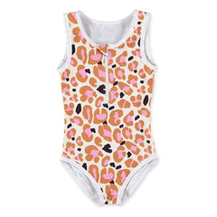Beach & Bandits – Candy Leopard UV-Schutz Einteiler Badeanzug aus recycelten Fasern