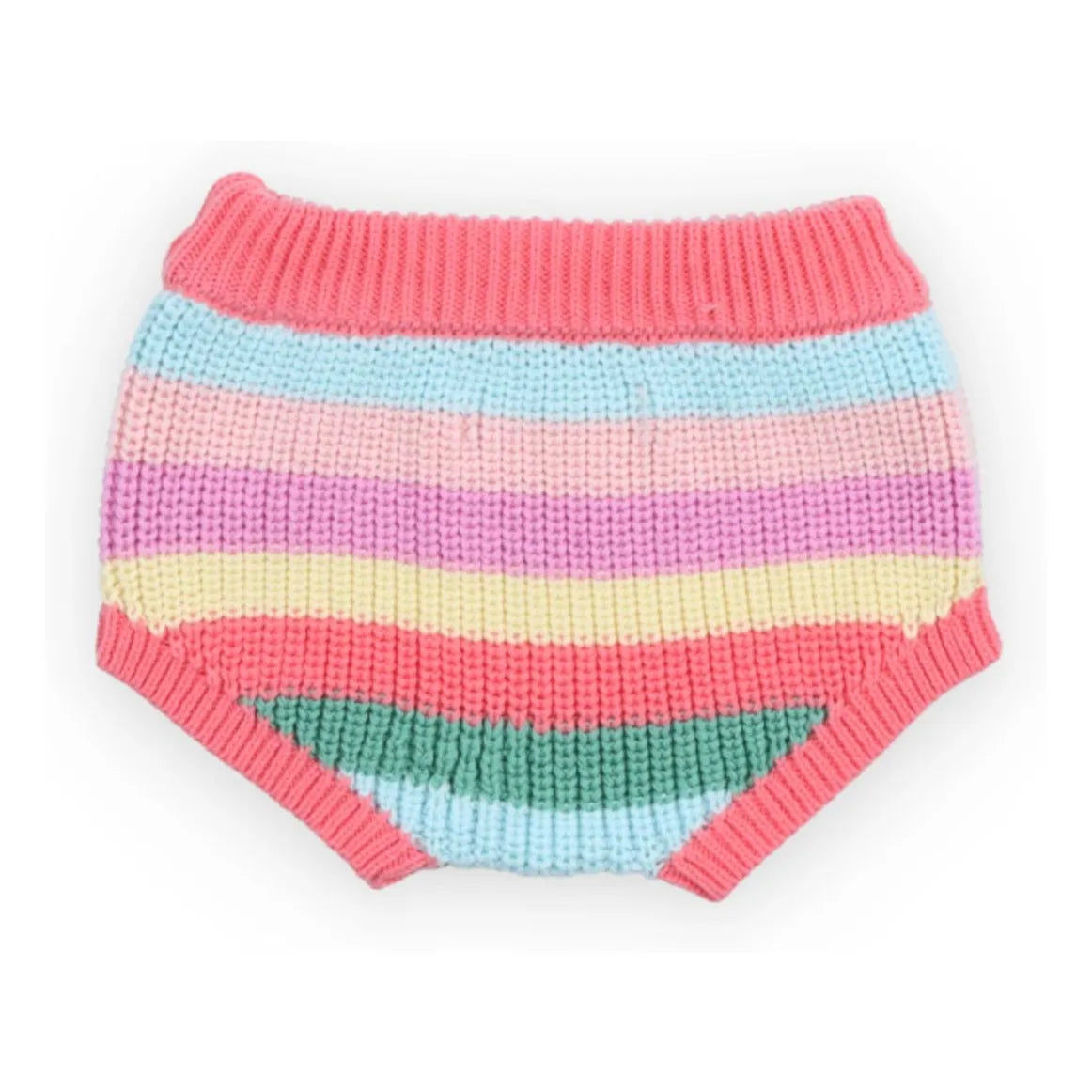 the new society - Canela Gestreifte Bio-Baumwoll-Strick-Bloomers | Rosa