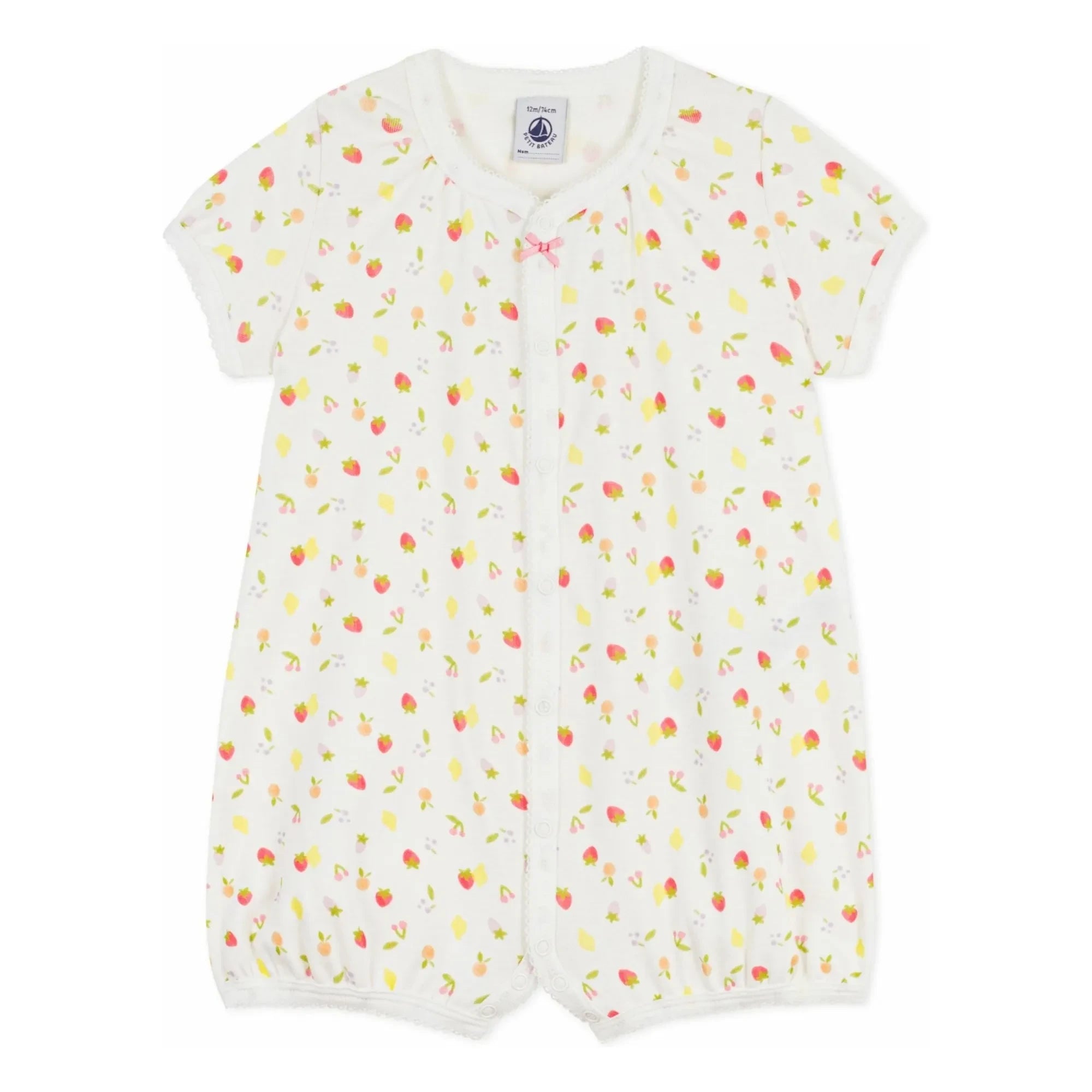 Petit Bateau - Strampler mit Früchten | Ecru