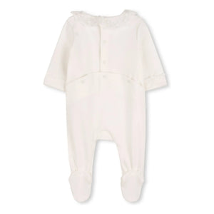 Chloé - Bio-Baumwoll-Schlafanzug und Decke Set | Weiß