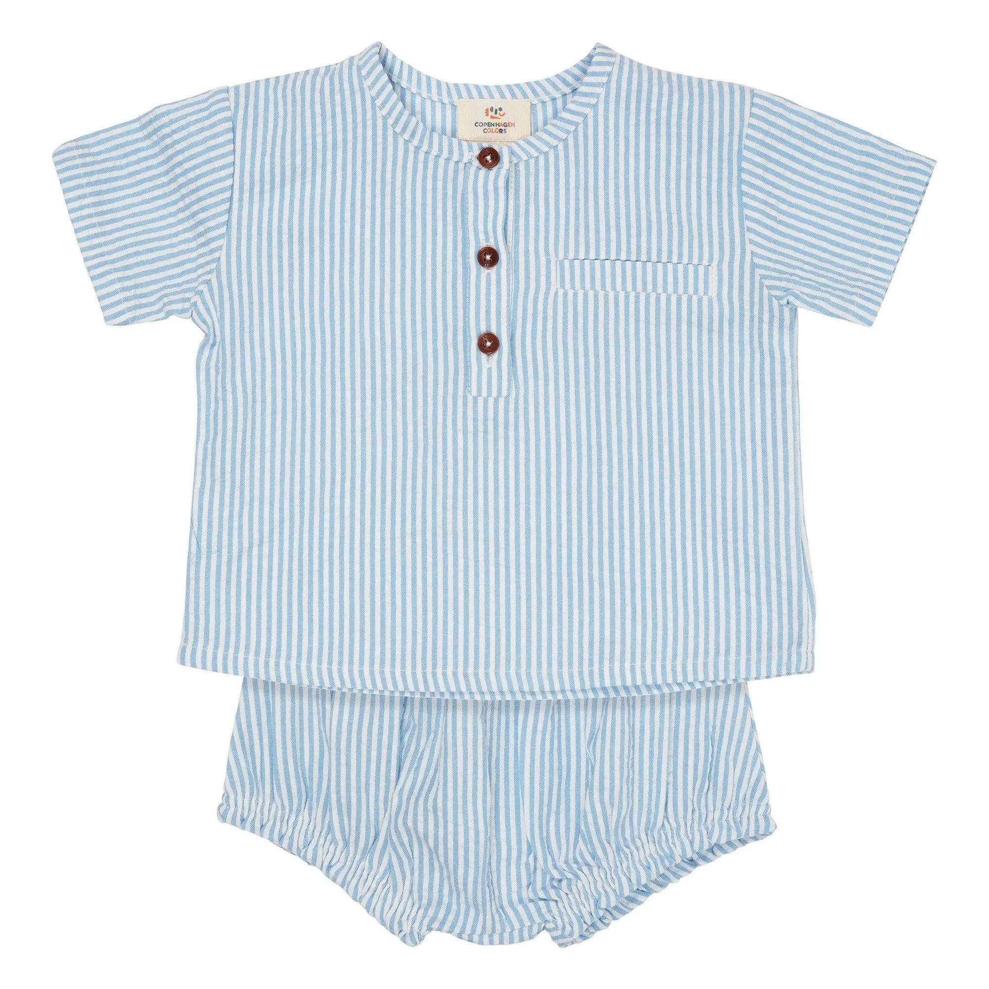 Copenhagen Colors – T-Shirt und Bloomer-Set aus Bio-Baumwolle | Hellblau