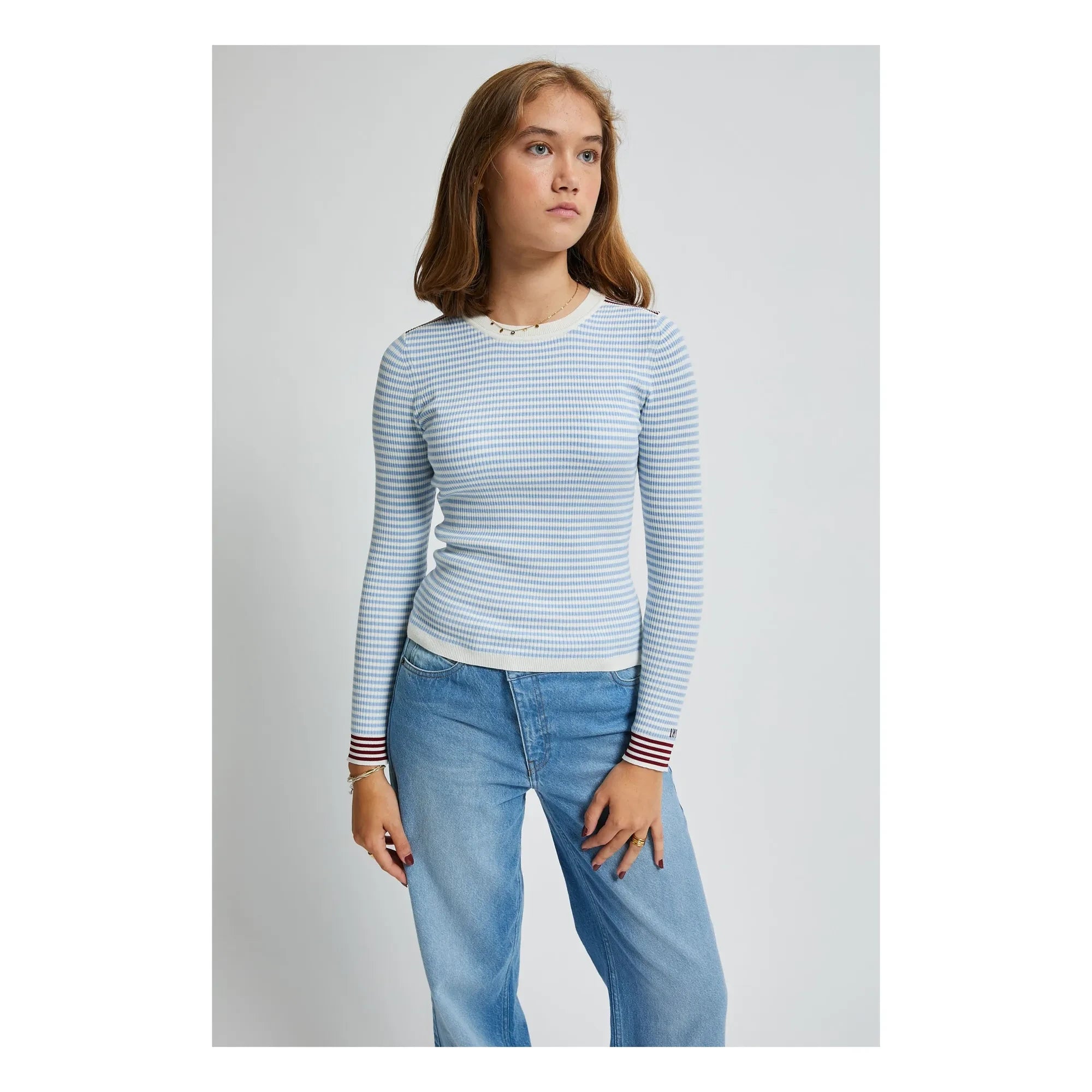Indee - Vesuvio Gestreifter Pullover | Blau