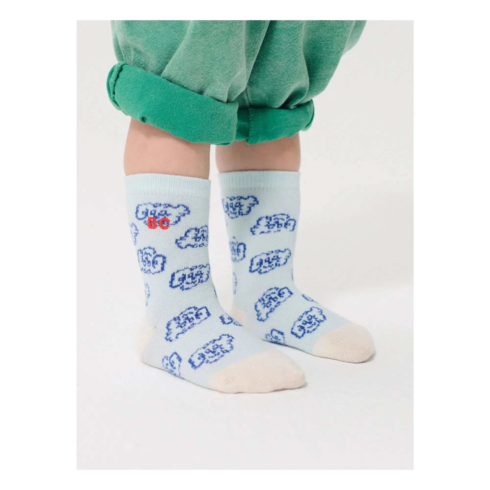 Bobo Choses - 2 Paar Socken mit Hunde-Motiv aus Bio-Baumwolle | Hellblau