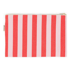 Rose in April – Gestreifte Clutch „Lili“ | Rot