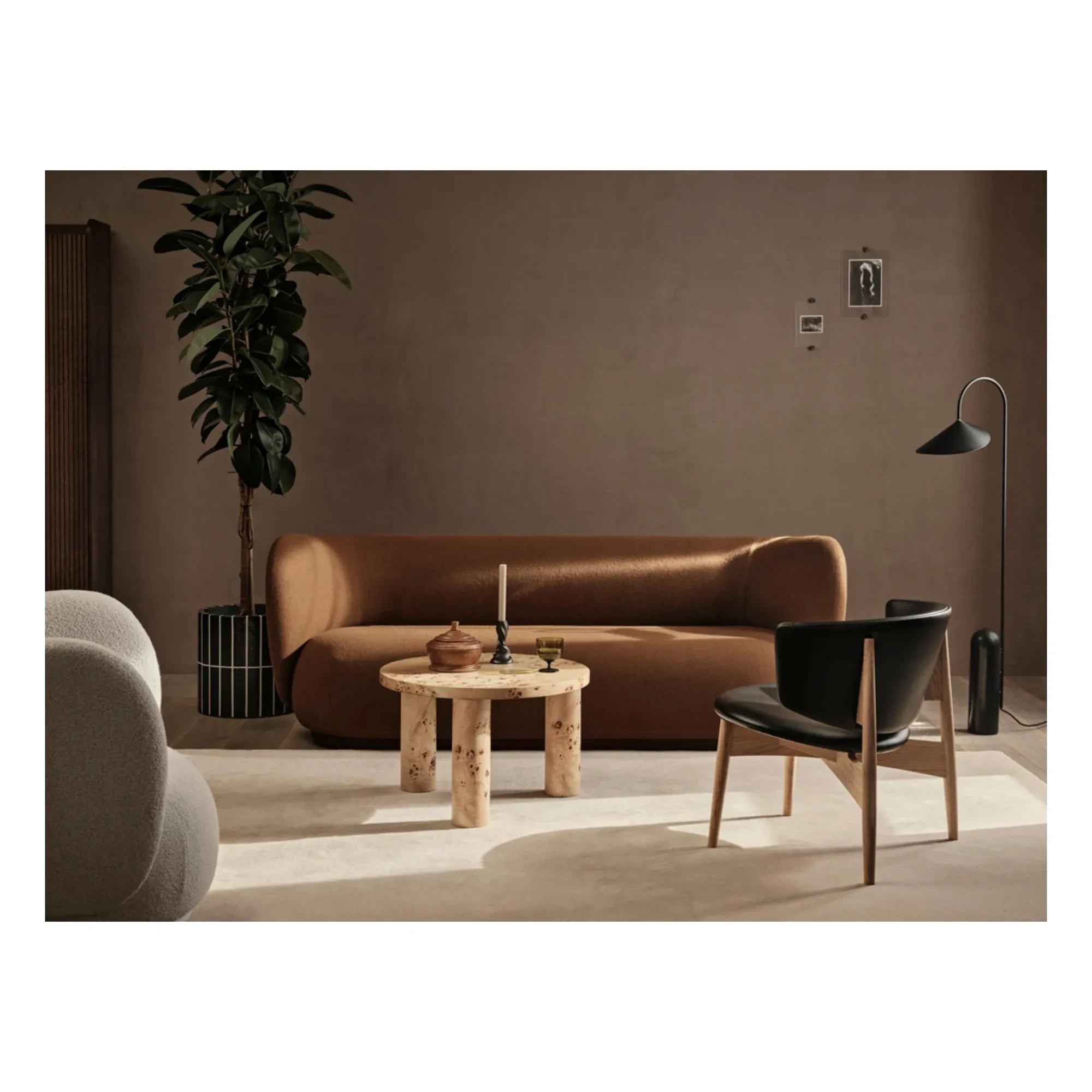 Ferm Living - Post Beistelltisch mit Pappelholzfurnier