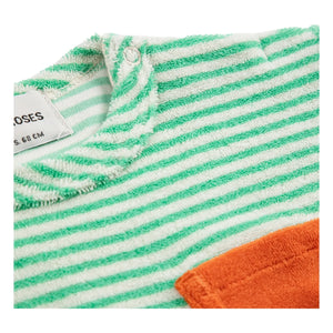 Bobo Choses - Gestreiftes T-Shirt aus Bio-Baumwolle | Grün