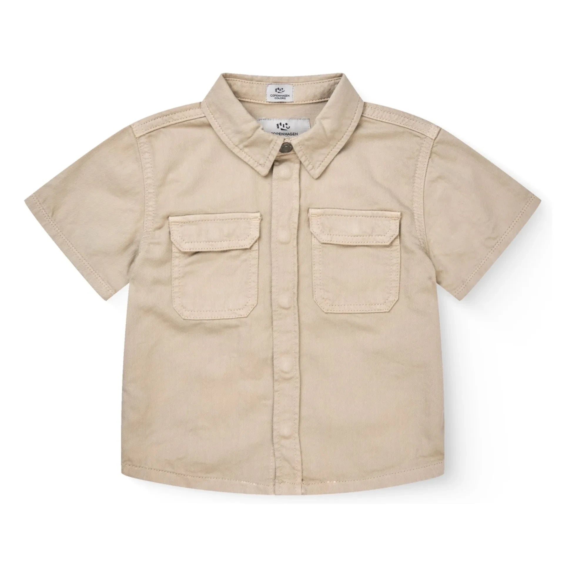 Copenhagen Colors - Safari-Hemd aus Bio-Baumwoll-Twill | Beige