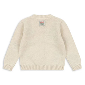 Konges Sløjd - Wollstrickjacke mit Obststickerei | Ecru