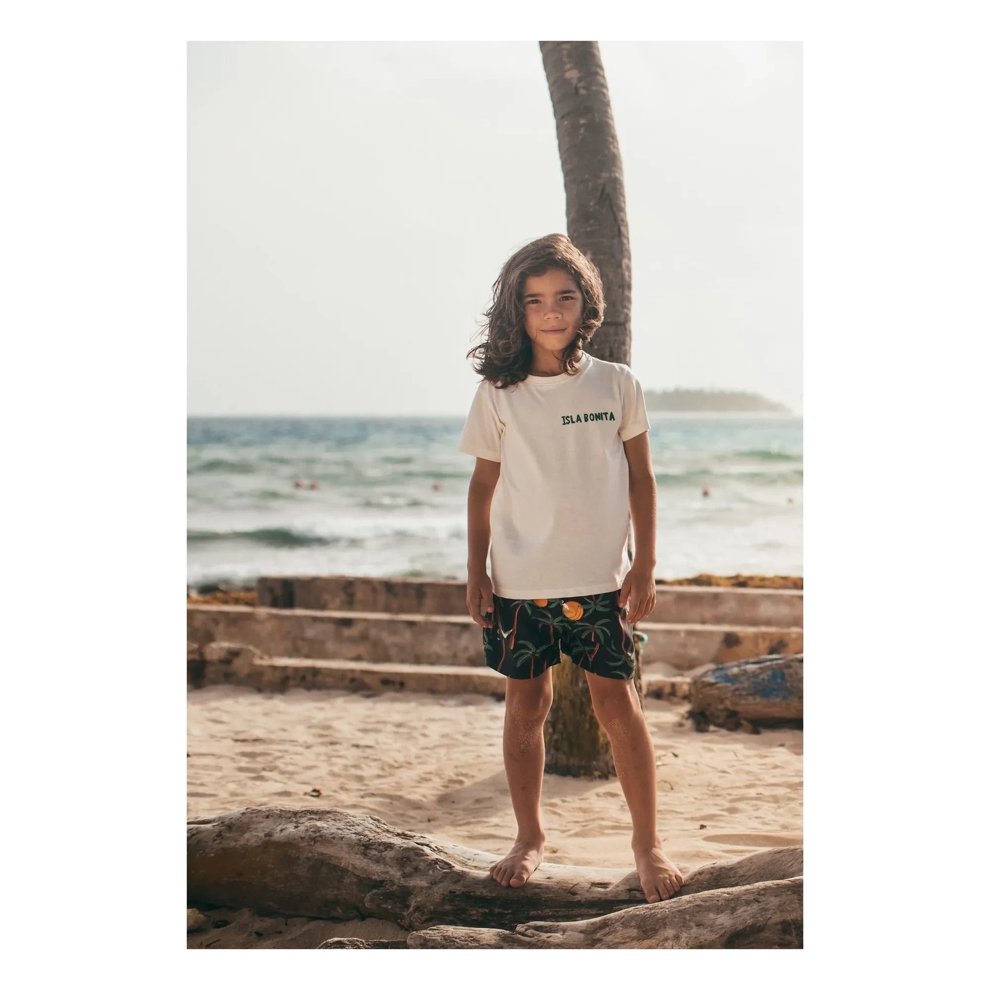 Pepita & Me – Schwarze Palm-Shorts