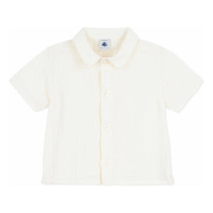 Petit Bateau – Hemd aus Bio-Baumwollgaze | Weiß