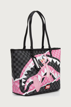 Sprayground - Pink Panther Schwarze Kunstleder Damen Einkaufstasche 910T9377NSZ