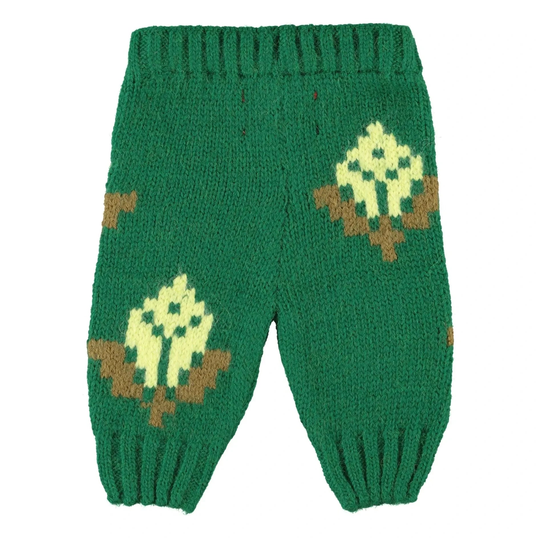 Piupiuchick - Netz-Leggings mit Blumenmuster | Grün