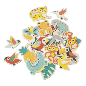 Janod – Magneti'Book Tropische Tiere – Magnetisches Puzzlespiel mit 24 Teilen