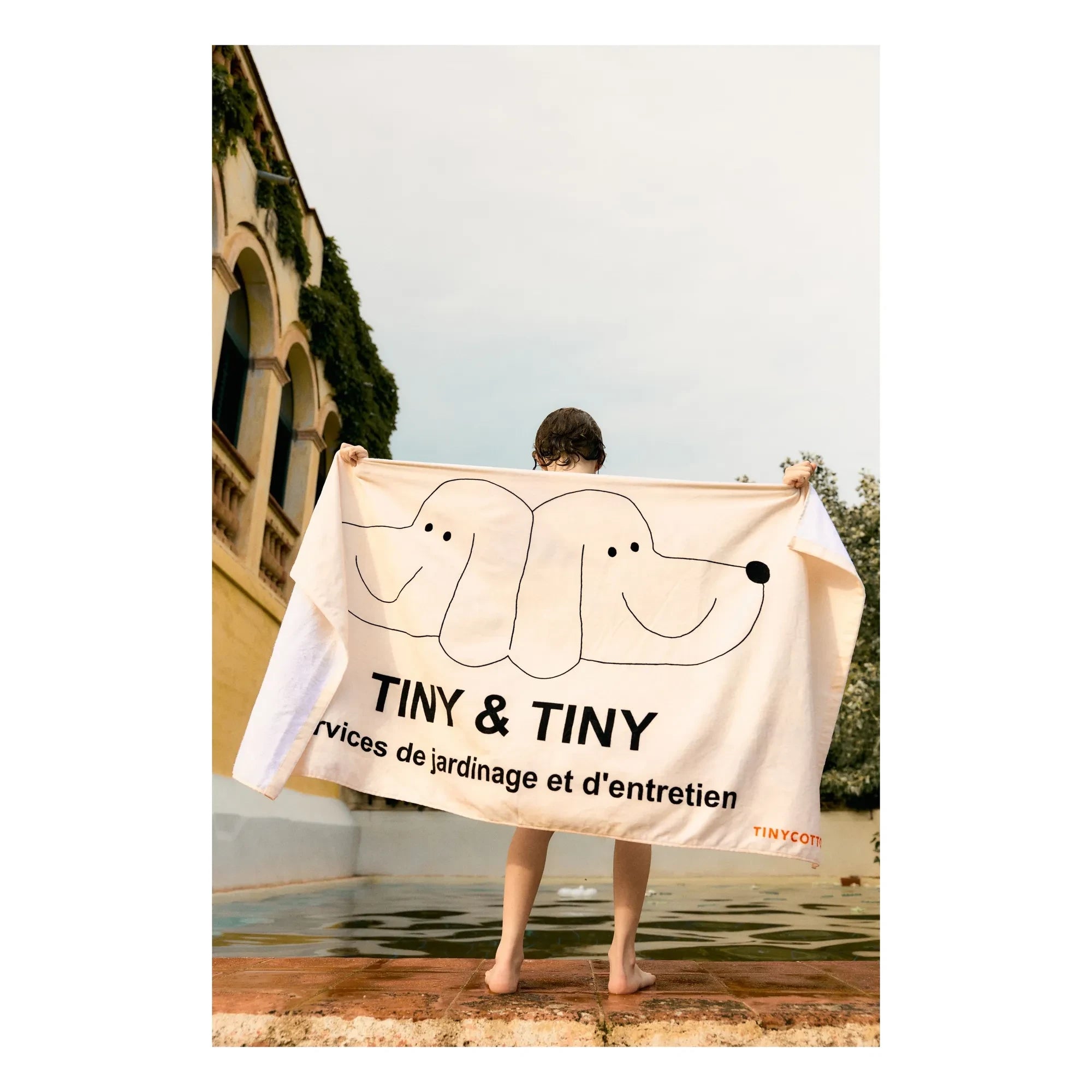 Tinycottons - Tiny & Tiny Bio-Baumwoll-Strandtuch | Beige