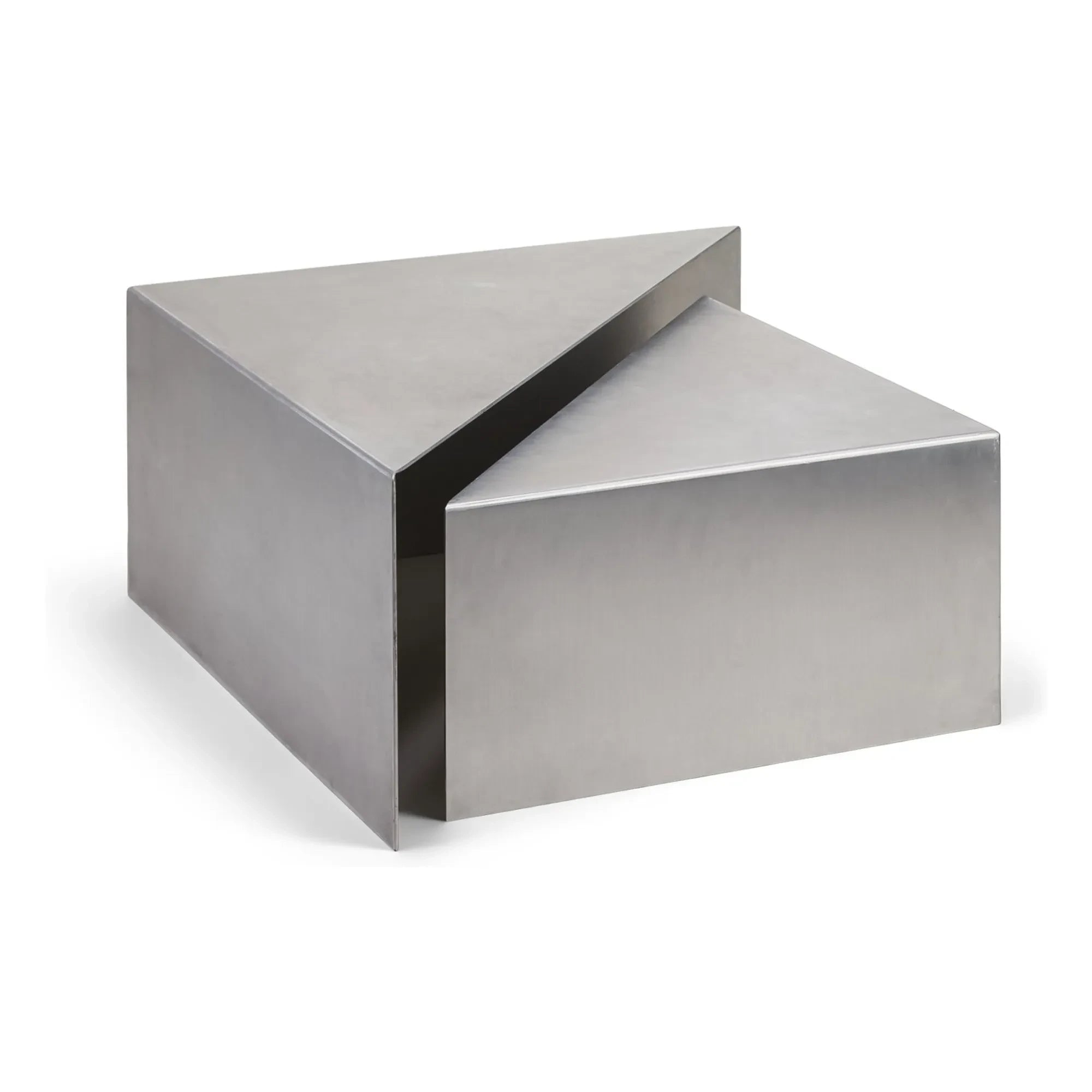The Socialite Family - Triangolo Satztisch mit Rohaluminium-Beschichtung | Aluminium